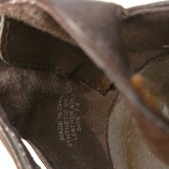 Bakers Brown Beaded Strappy Sandals Stiletto Heels - Picture 3 of 7